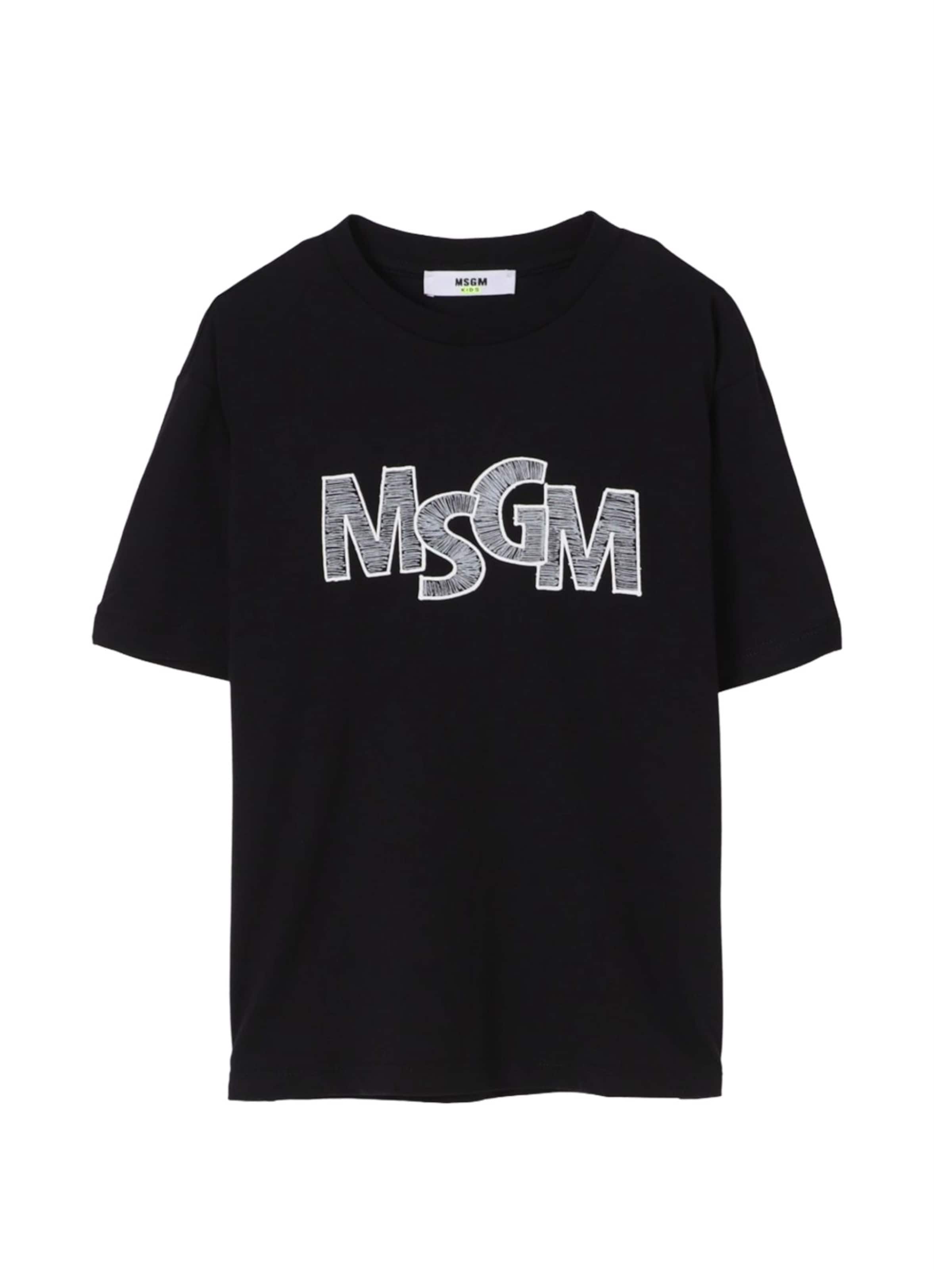 MSGM Shirt in Zwart: voorkant