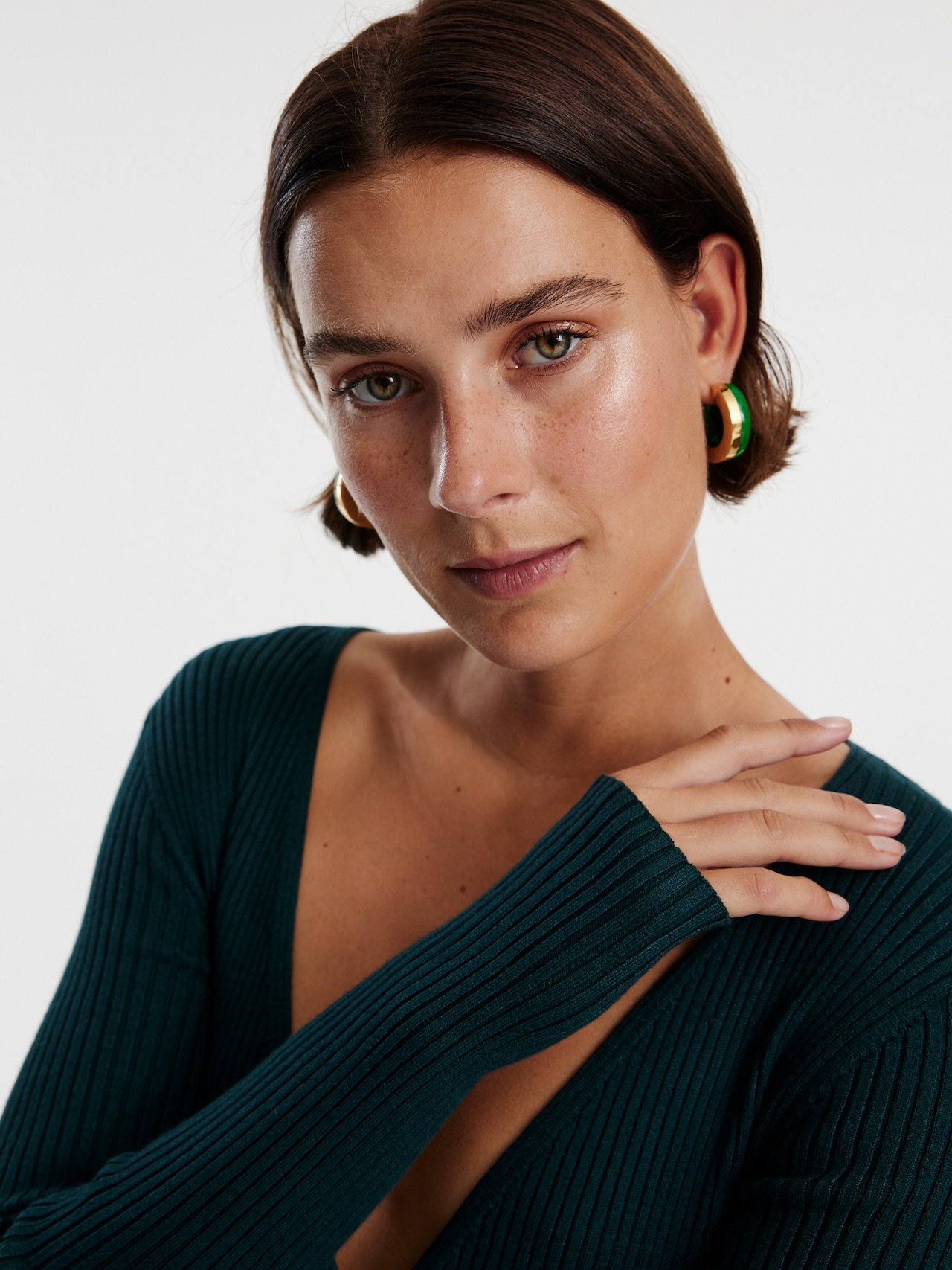 EDITED Produkte Strickkleid 'Mailien' dunkelgrün