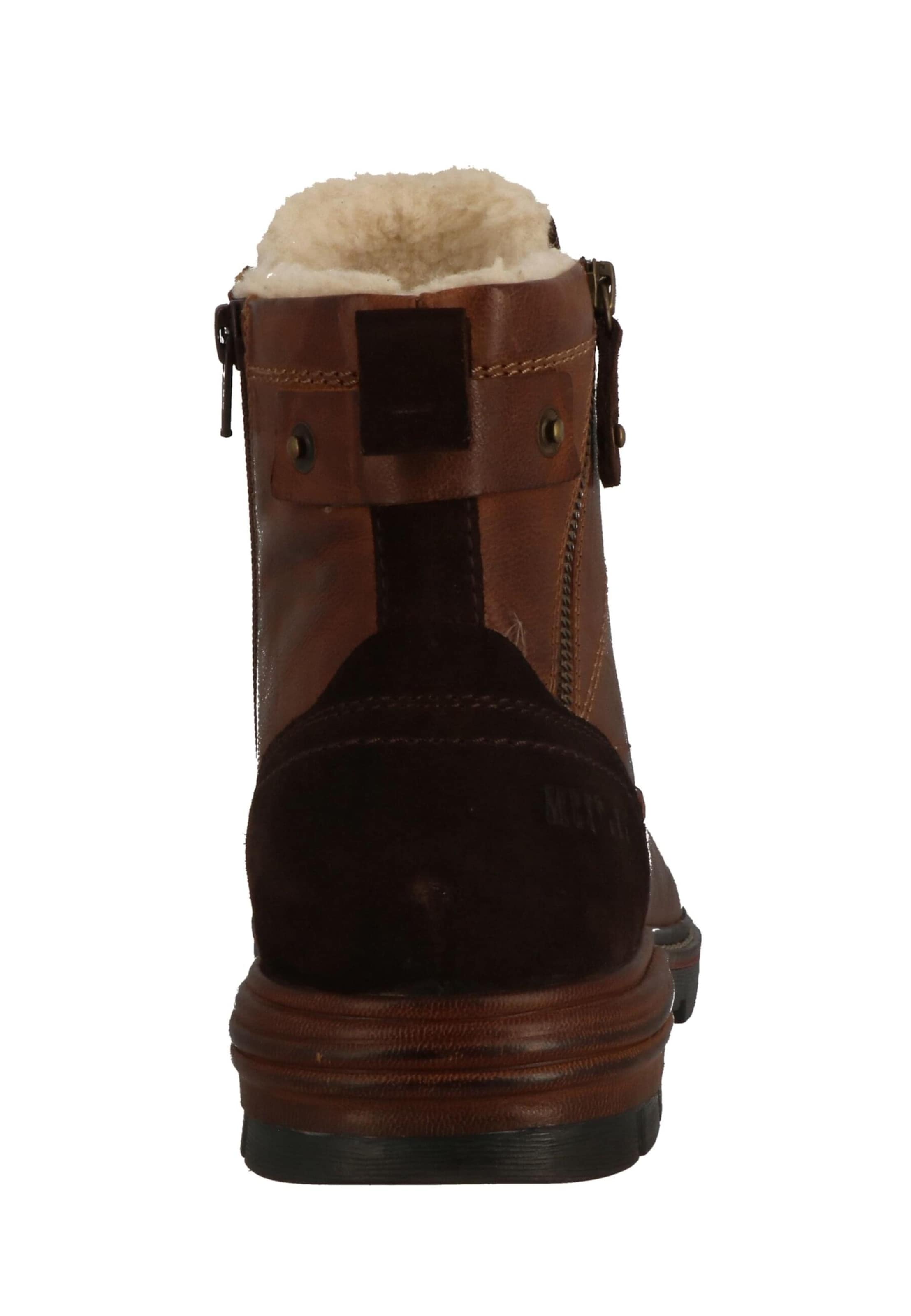 MUSTANG Lace-up boots 'Sergio' in Brown