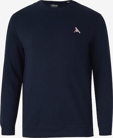 Sweat-shirt s.Oliver en bleu : devant