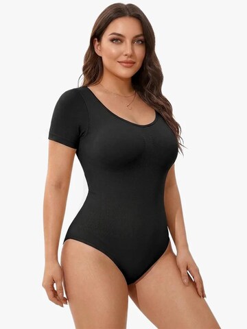Shapetape Shapingbody 'Body met Korte Mouwen en String' in Zwart