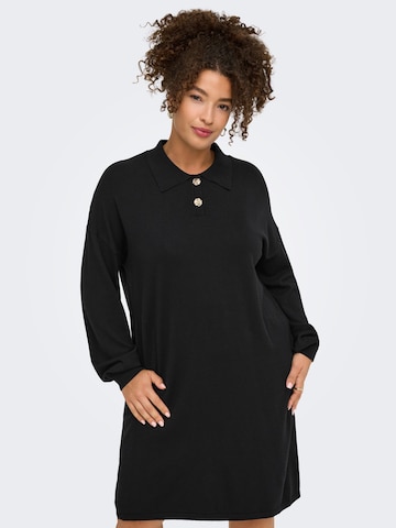Robes en maille 'CARFiona' ONLY Carmakoma en noir : devant