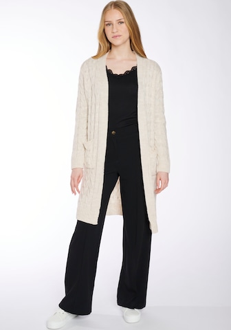 Hailys Knit Cardigan in Beige: front