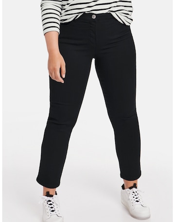 SAMOON Slimfit Spodnie 'Betty' w kolorze czarny