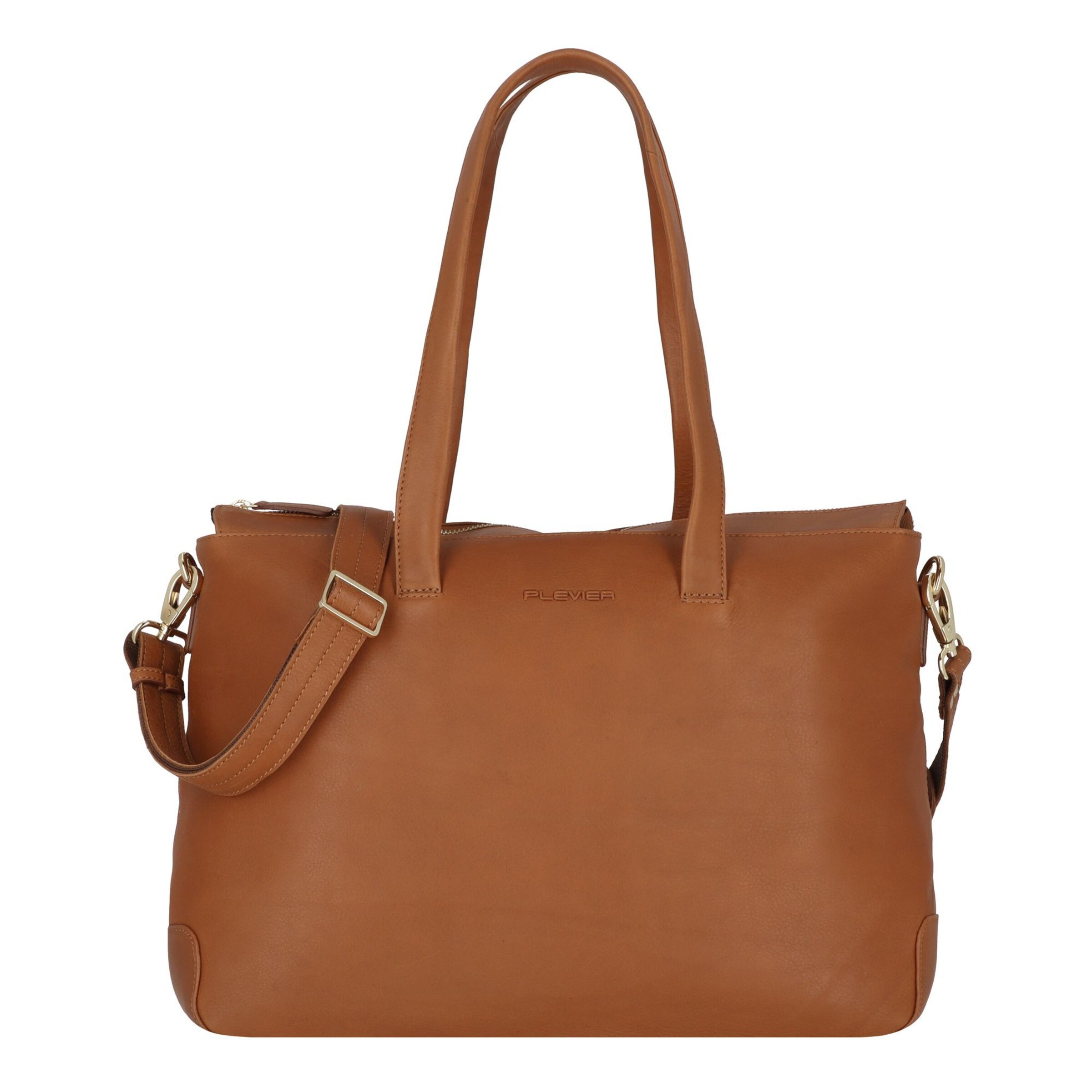 Plevier Aktentasche 'Edge' in Braun: Vorderseite