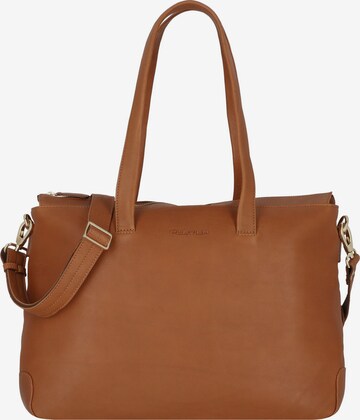 Plevier Document Bag 'Edge' in Brown: front