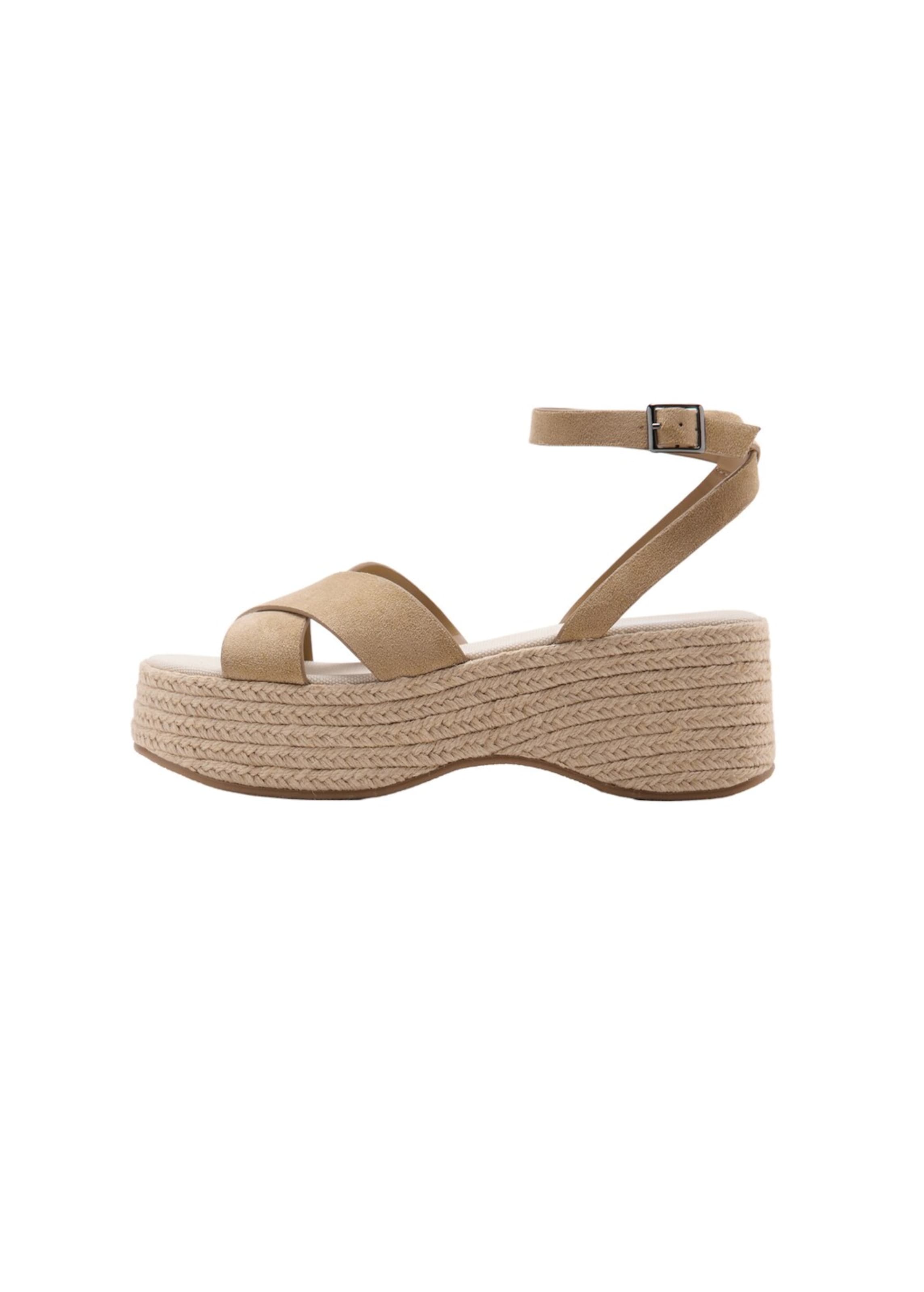 MANGO TEEN Strap Sandals 'Mara' in Brown: front