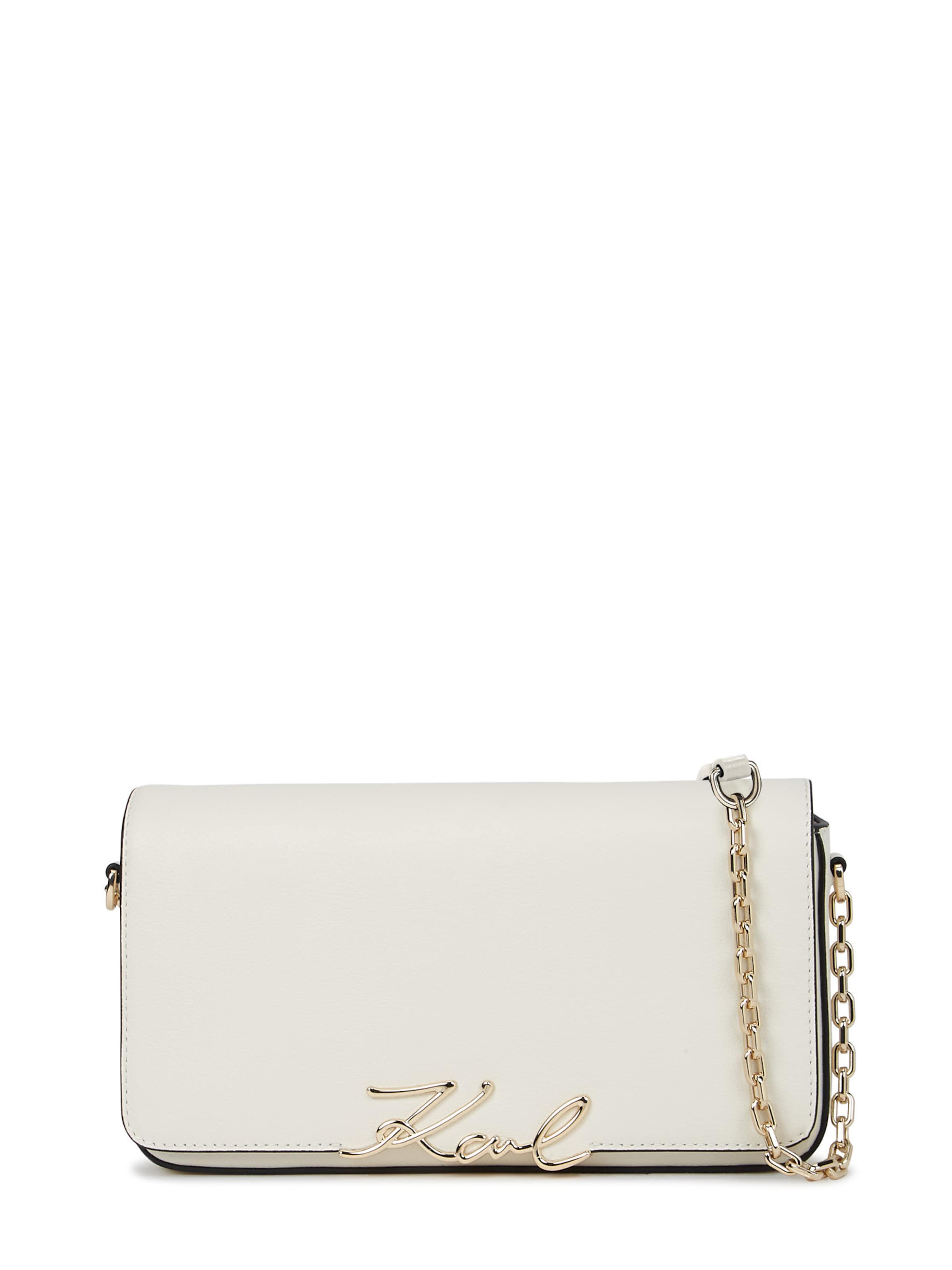 Borsa a tracolla di Karl Lagerfeld in bianco: frontale