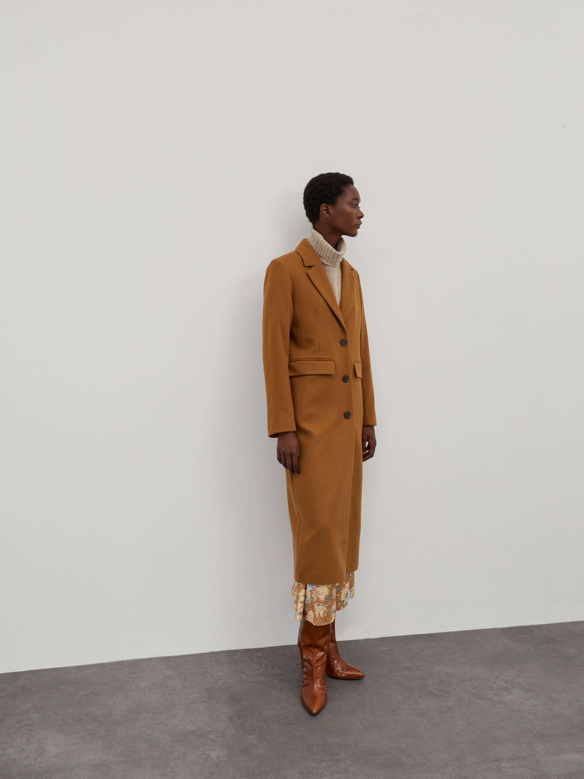 EDITED Produits Manteau mi-saison 'Airin' cognac