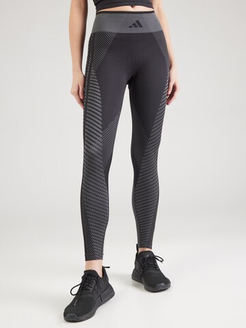 ADIDAS PERFORMANCE Skinny Sports trousers in Black: front