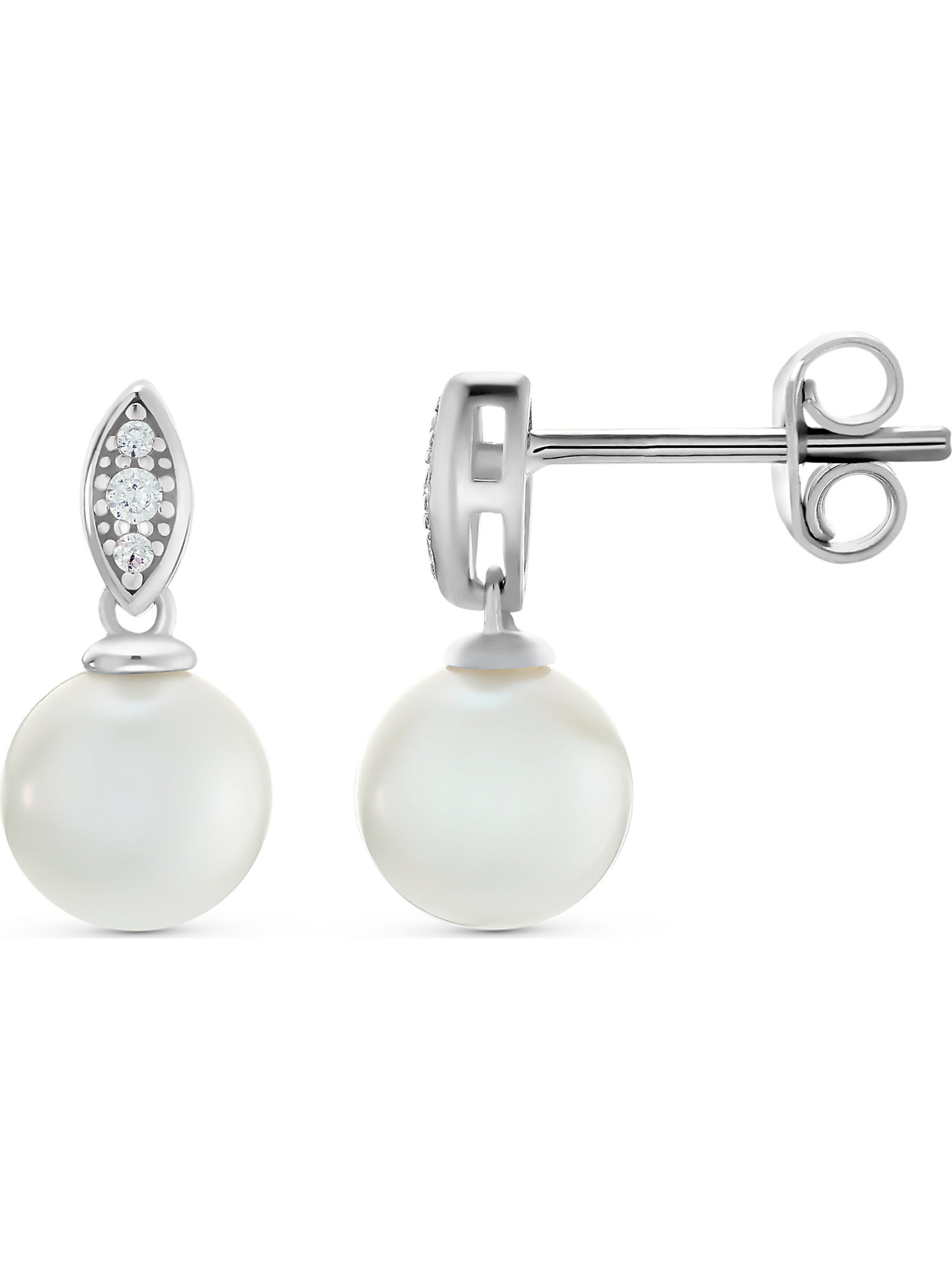 CHRIST Ohrstecker in Weiß