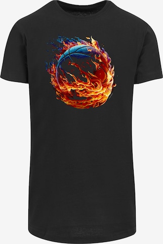 T-Shirt 'Basketball Sports Collection On FIRE' F4NT4STIC en noir : devant