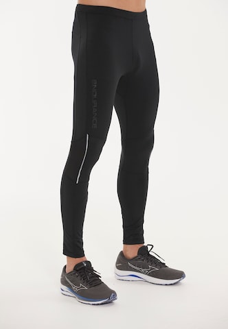 ENDURANCE Skinny Sportbroek 'Tranny' in Zwart: voorkant