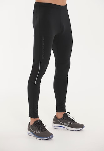 ENDURANCE Skinny Workout Pants 'Tranny' in Black: front