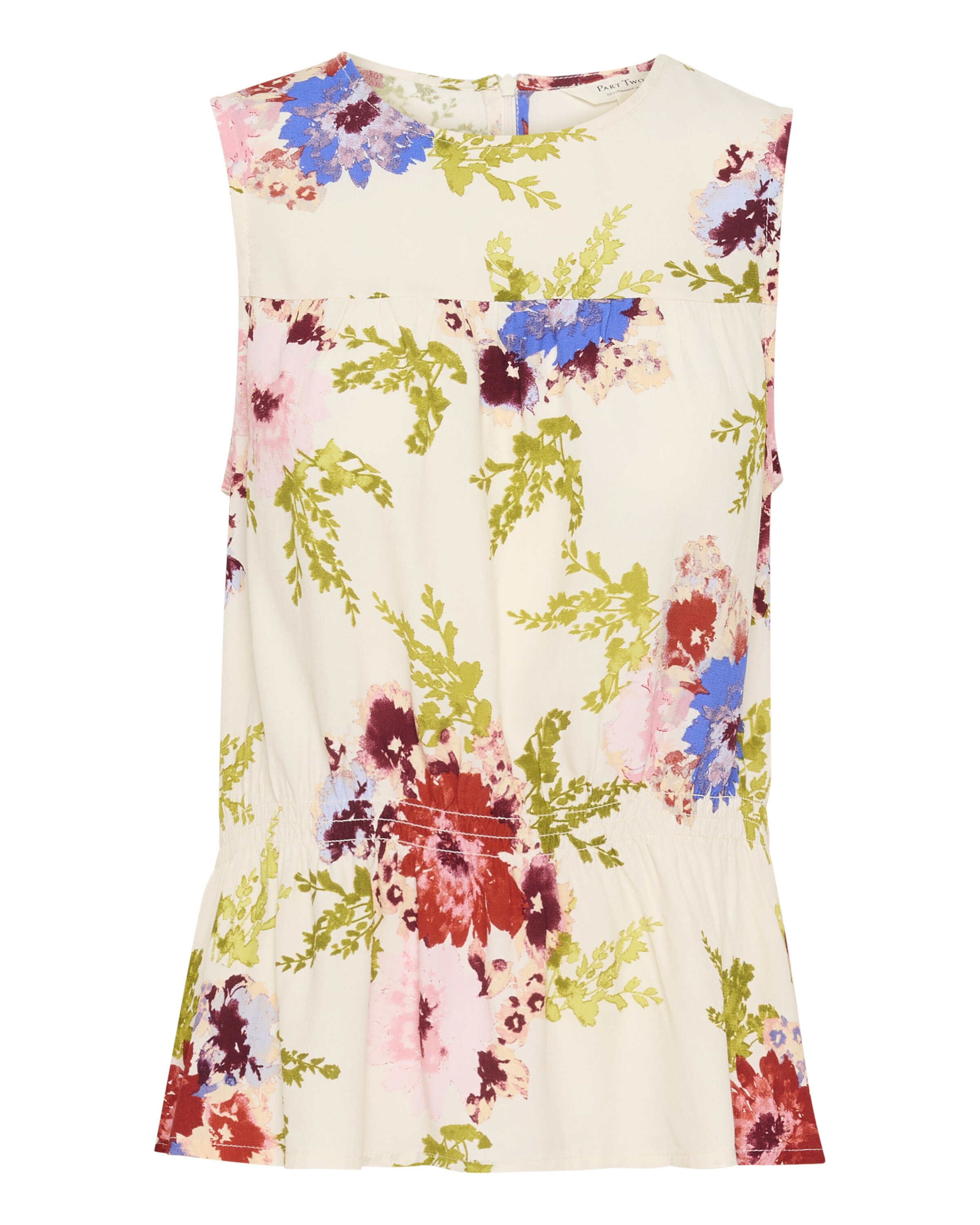 Part Two Bluse i lysebeige / grøn / lyserød / rød, Produktvisning