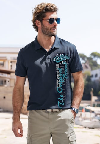 T-Shirt JOHN DEVIN en bleu : devant