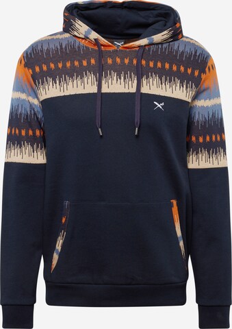 Iriedaily Sweatshirt 'Vintachi Block' in Blauw: voorkant