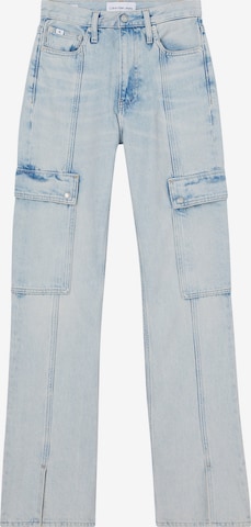 Calvin Klein Jeans Bootcut Kargo kavbojke | modra barva: sprednja stran