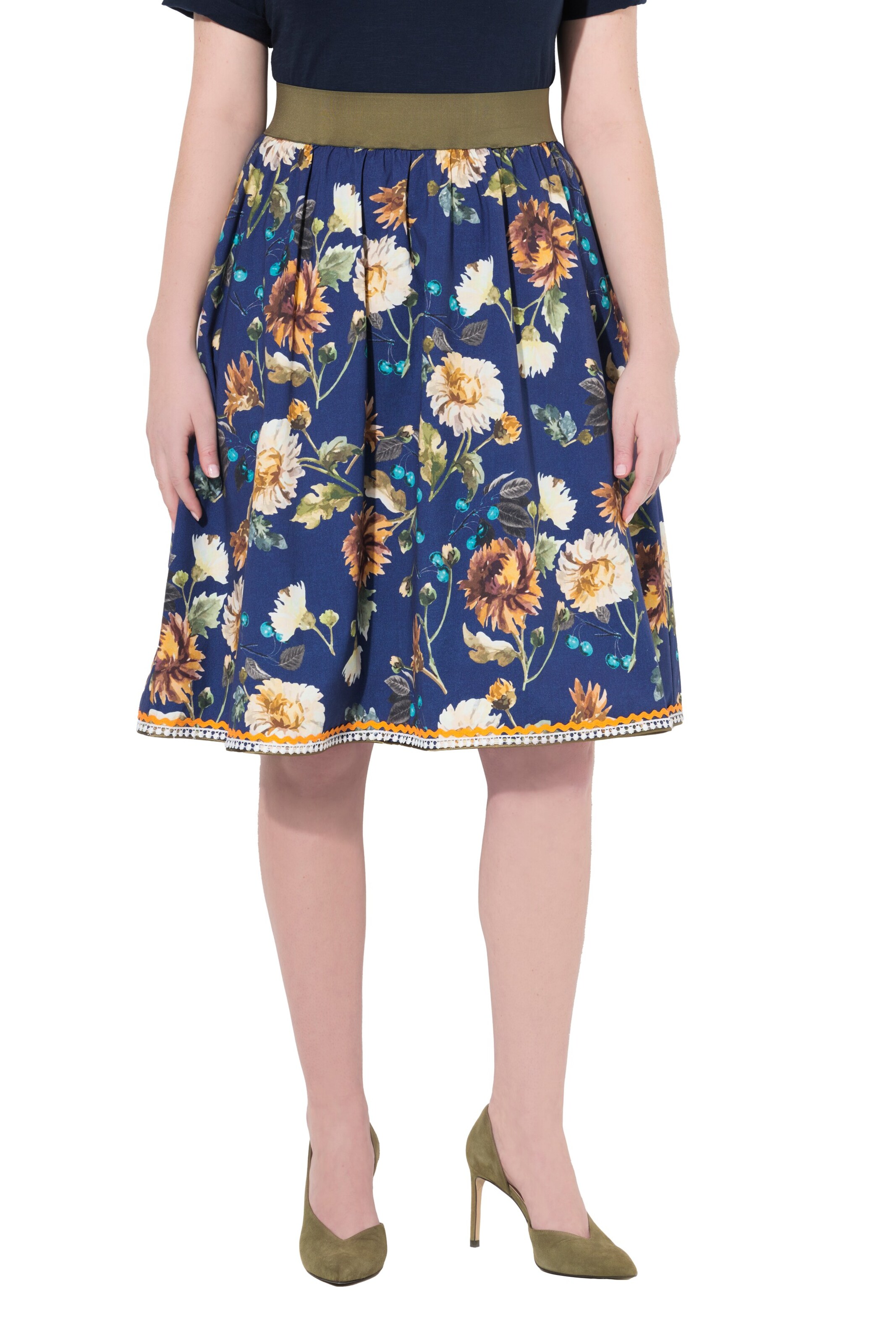 Ulla Popken Rok in Blauw: voorkant