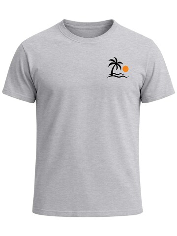 Neverless Shirt 'Palme' in Grey: front