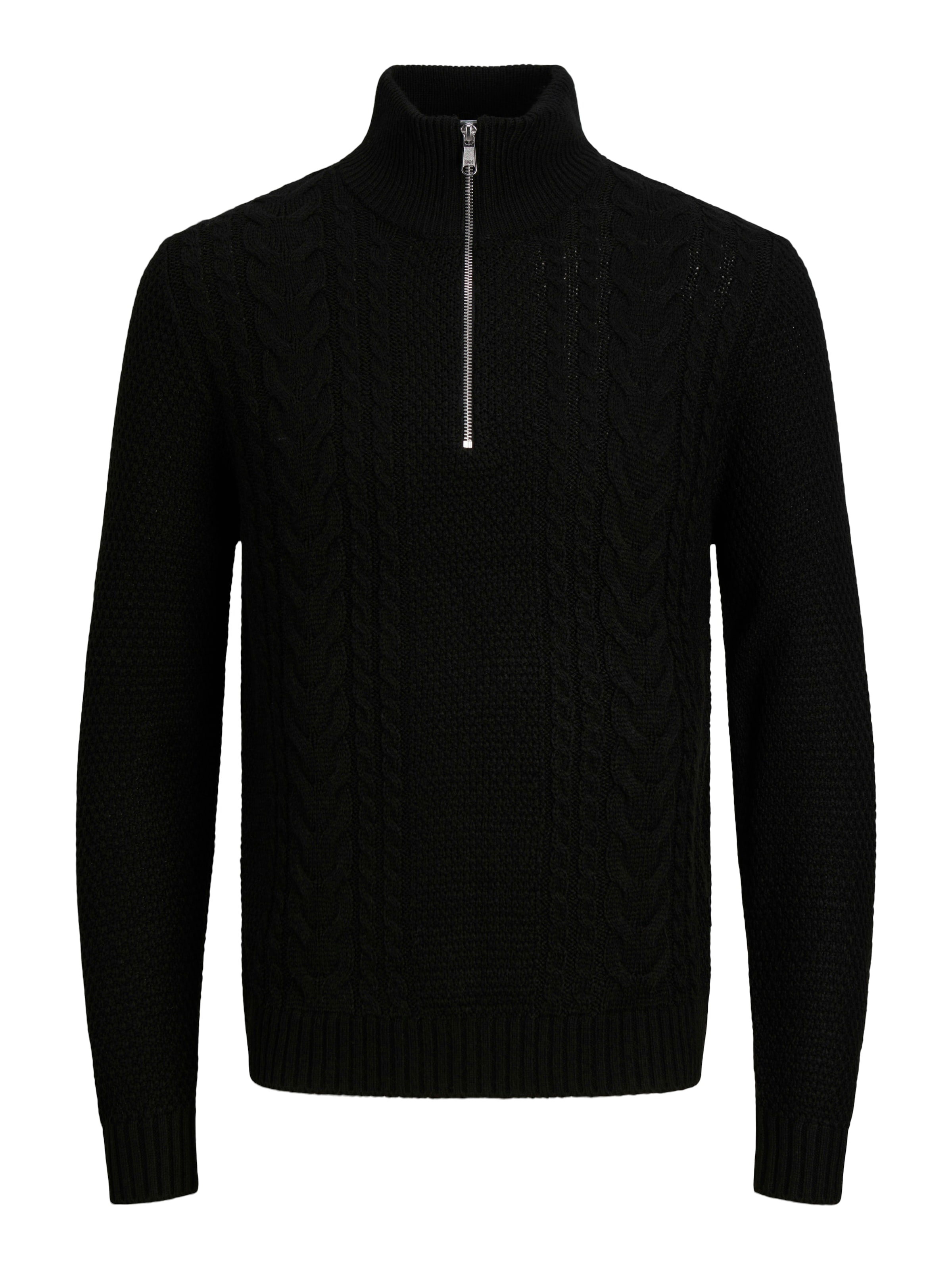 JACK & JONES Sweater 'JJCraig' in Black: front