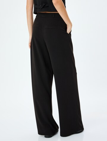 Koton Wide leg Pleat-Front Pants in Black