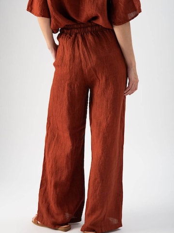 MND Loosefit Bukser 'Wide linen trousers' i blandingsfarvet