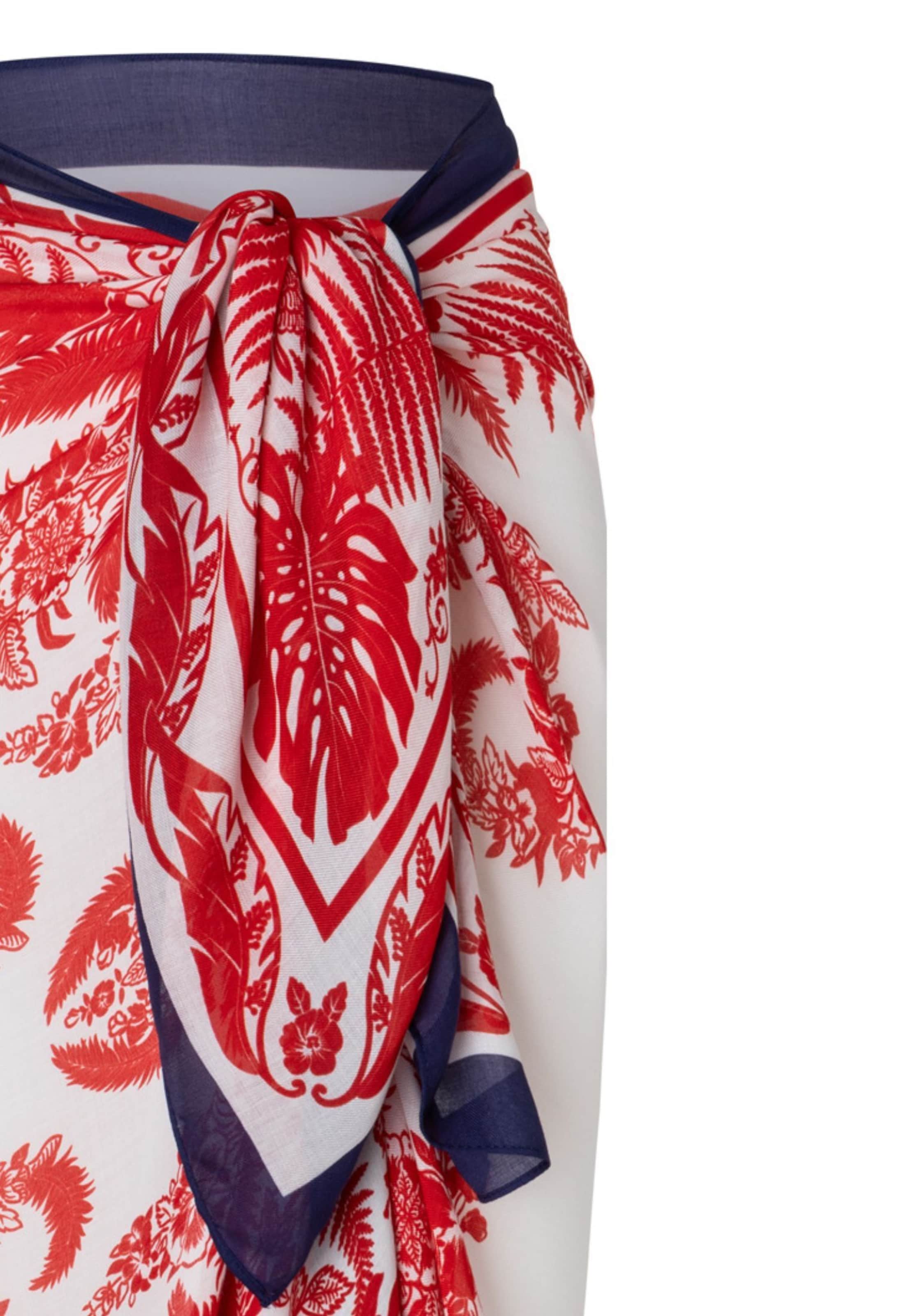 Roeckl Strandlaken 'BOTANICAL GARDEN STOLA' in Rood