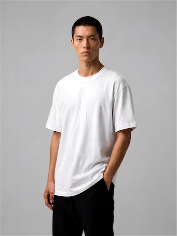 Lowkey T-shirt 'T-Shirt Plain Tee Overzised Shirt' i vit