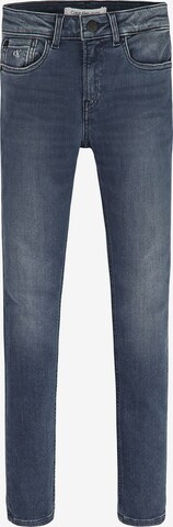 Calvin Klein Jeans Skinny Jeans in Grijs: voorkant