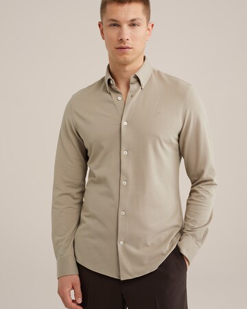 WE Fashion Slim Fit Skjorte i grå: forside