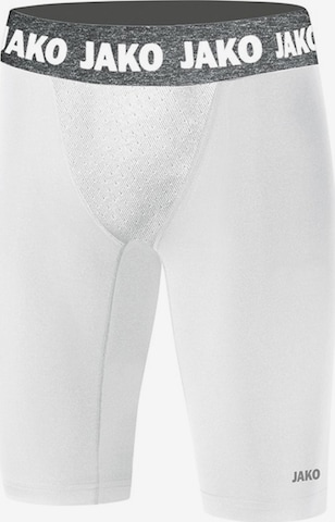 JAKO Skinny Functionele broek in Wit: voorkant