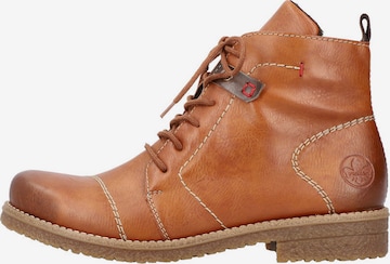 Rieker Lace-Up Ankle Boots in Brown