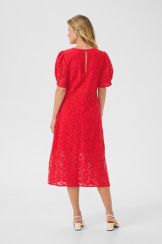 Cream Jurk 'Bana' in Rood