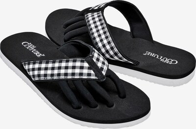 Pedi Couture Pediküresandale in schwarz / weiß, Produktansicht