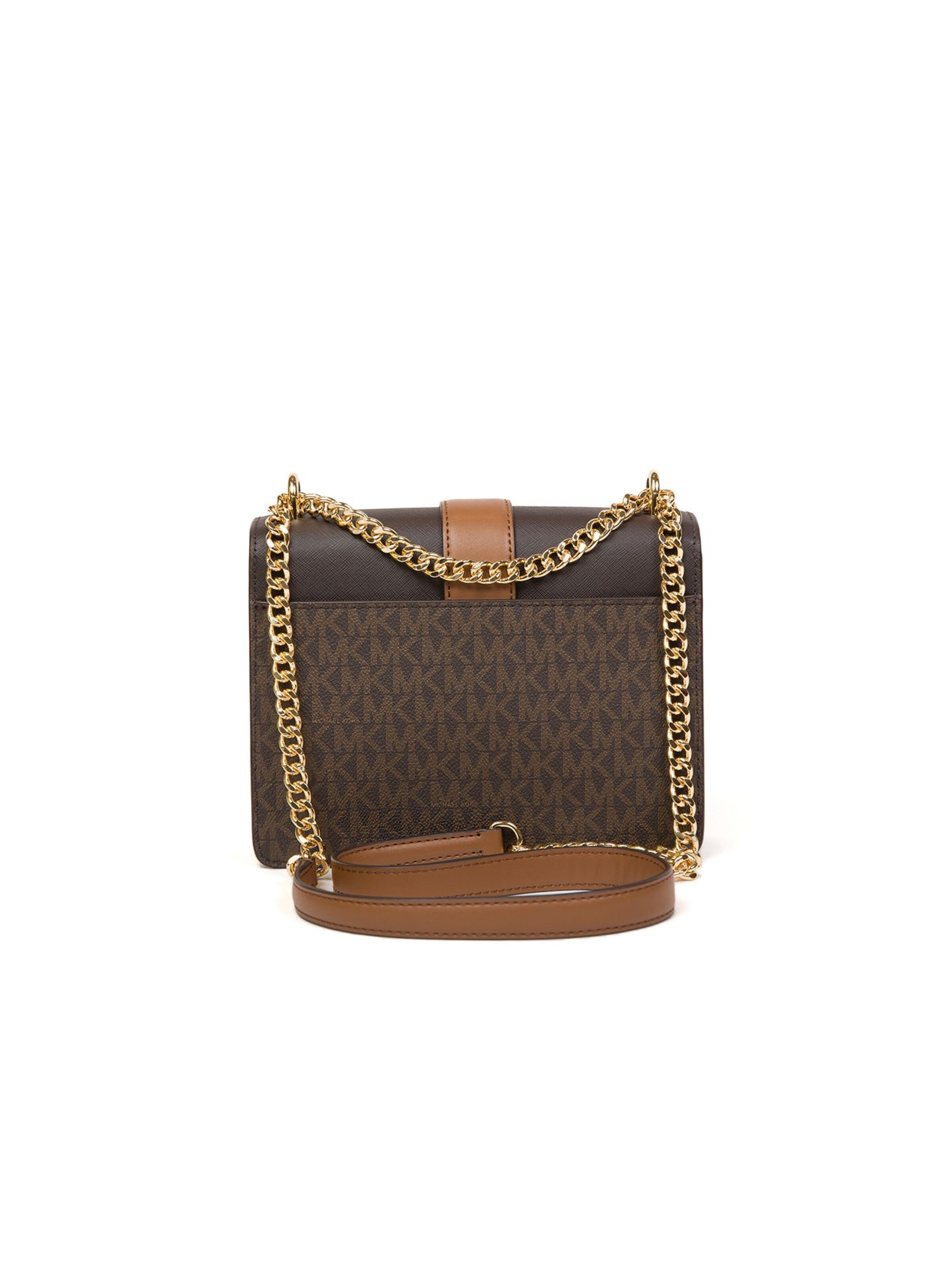 Michael Kors Schoudertas 'Greenwich' in Bruin