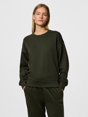Sweat-shirt 'Chilli' PIECES en vert : devant