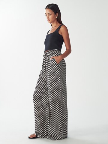 Willa Wide Leg Hose in Schwarz