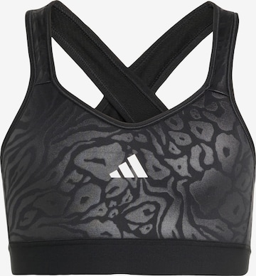 ADIDAS SPORTSWEAR Sport-BH 'All Sports Animal Print Marshmallow Print' in Schwarz: Vorderseite