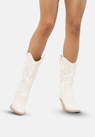 Stivale da cowboy di Salinyang in bianco