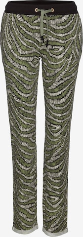 LASCANA Loose fit Pajama Pants in Green: front