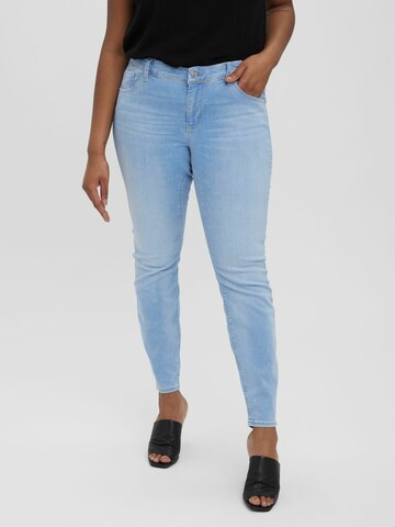 Vero Moda Curve Regular Jeans in Blauw: voorkant