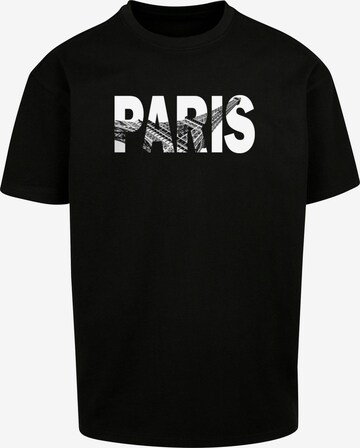 Maglietta 'Paris Eiffel Tower' di Merchcode in nero: frontale
