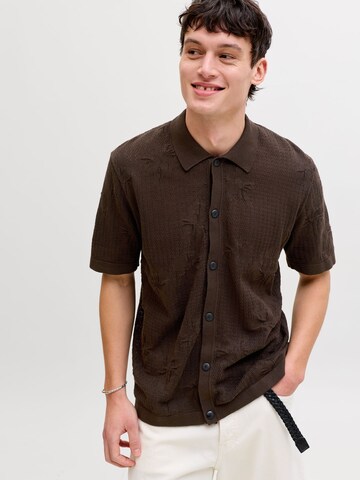 JACK & JONES Comfort Fit Hemd in Braun