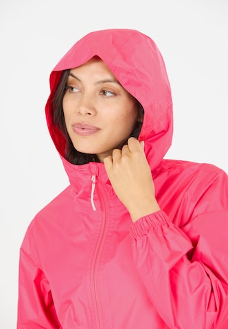 Weather Report Weatherproof jacket 'Pack'way' in Pink