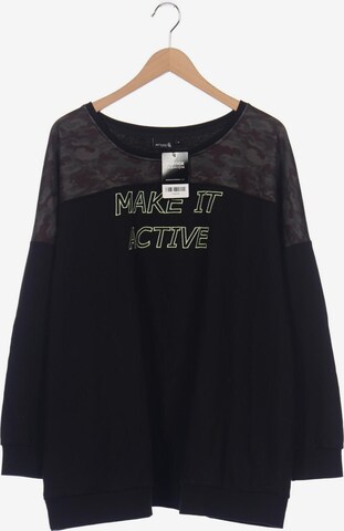 Zizzi Sweatshirt & Zip-Up Hoodie in XL in Black: front