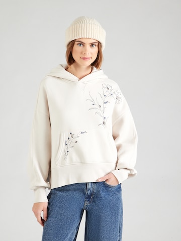Abercrombie & Fitch Μπλούζα φούτερ 'ESSENTIAL' σε λευκό: μπροστά