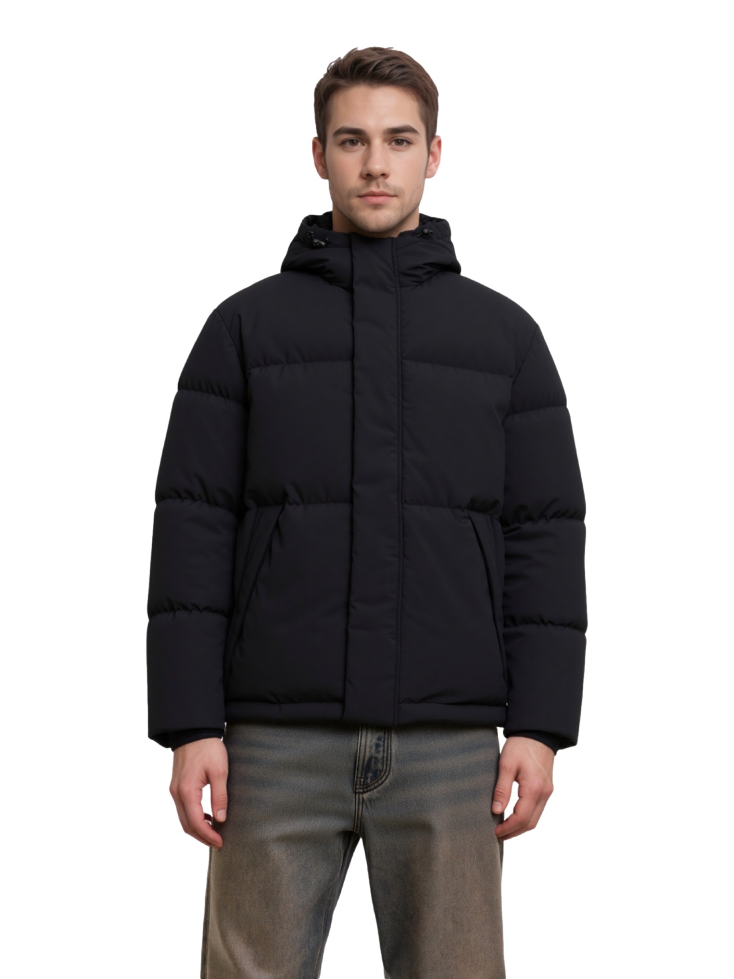 JACK & JONES Vinterjacka 'JJESoho' i svart: framsida