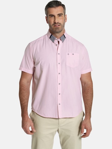 Charles Colby Comfort fit Button Up Shirt ' Duke Grayson ' in Pink: front