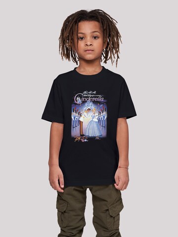 T-Shirt 'Disney Cinderella' F4NT4STIC en noir : devant